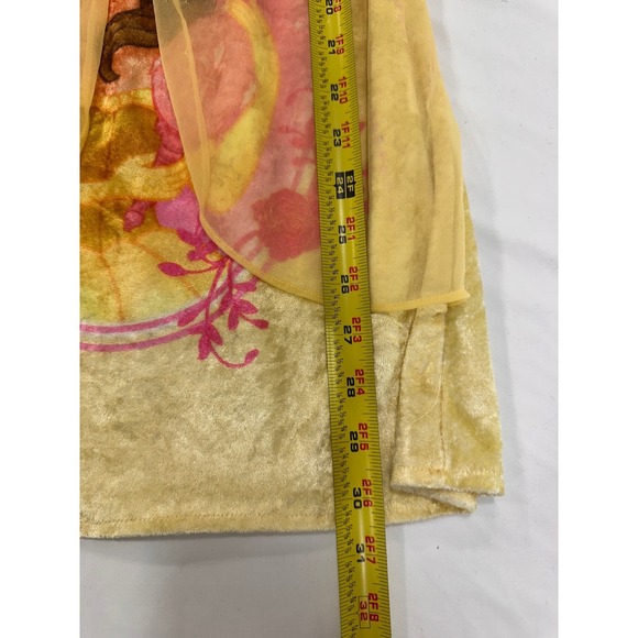 Disney Princess Belle Nightgown Girls Size 8 Yellow Velvet Beauty and the Beast - Picture 7 of 7